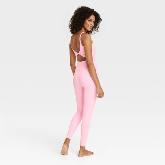 all in motion Pants - Women's Rib Full Length Bodysuit - All In Motion™ Pink new